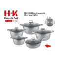 12-Piece Large Diamond Non-Stick Aluminum Cookware Set with G-Type Glass Lids