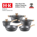 8-Piece Small Diamond Non-Stick Die-Cast Aluminum Cookware Set